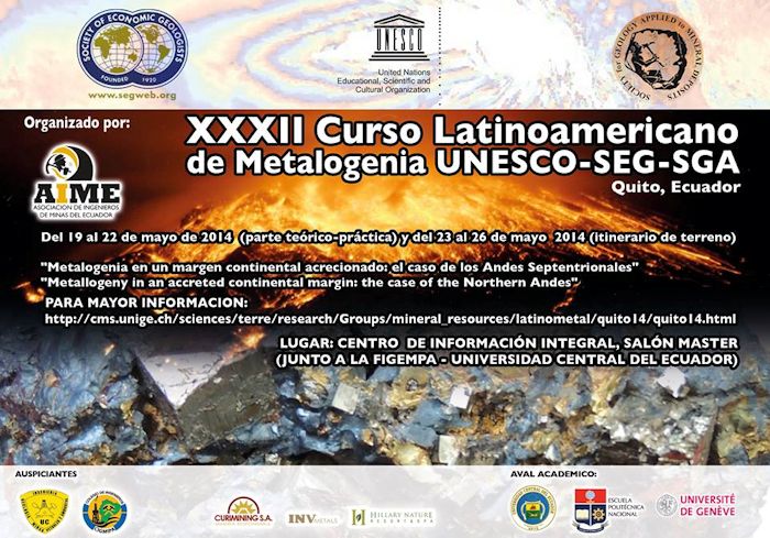 Curso Latinoamericano de Metalogenia UNESCO-SEG-SGA
