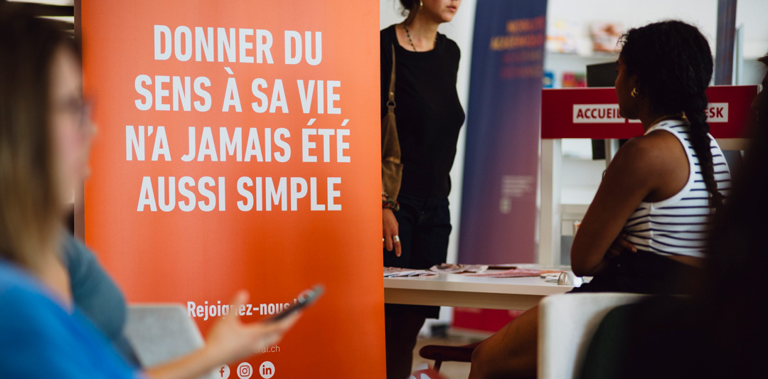 Photo des séances de recrutements organisé par l'UNIGE et l'Hospice général. Photo: Fabien Scotti