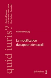 La modification du rapport de travail