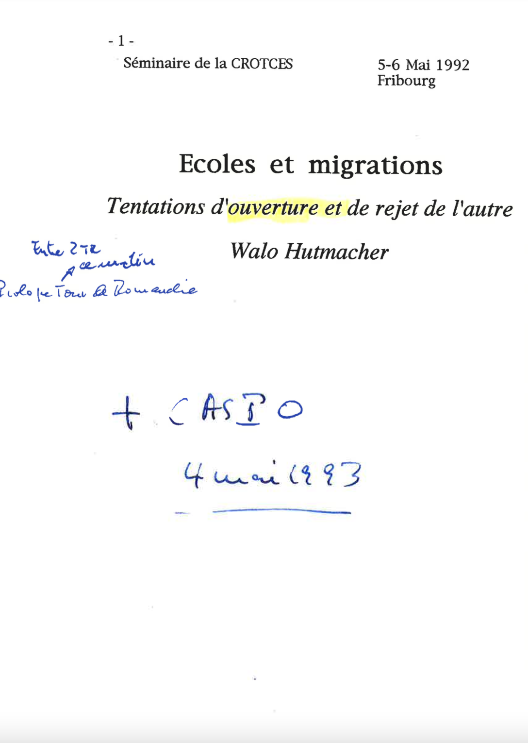 Hutmacher_1992_Ecoles et migrations_Tentations_ouverture et de rejet de_autre.png