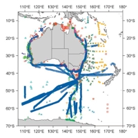 Locations of data for each project in the Australian Phytoplankton Database