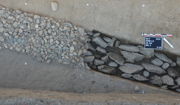 Photographie du drain dans le sondage 2.2