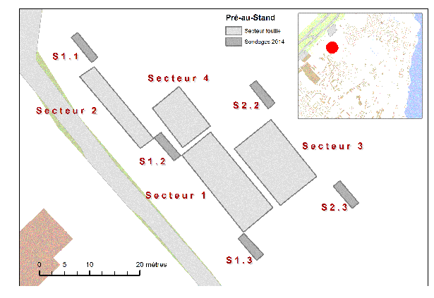 plan de situation des sondages et des secteurs