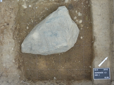 photo du menhir du sondage 1.2