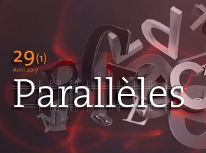 Numéro 29(1) - 2017 de la revue Parallèles