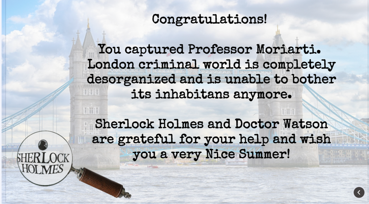 Sherlock Holmes end of mission