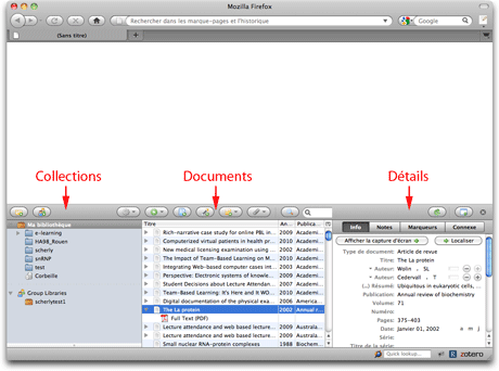 Zotero intégré dans FireFox