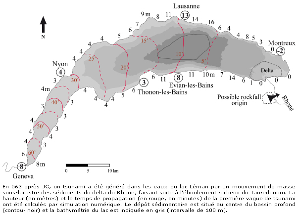 Tsunami dans le Lac Léman en 563