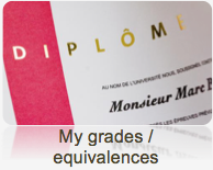 My grades and equivalences